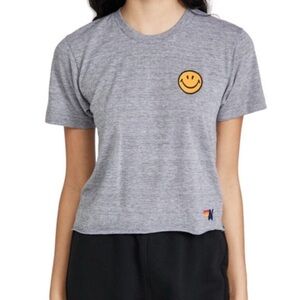 Aviator Nation Smiley Stitch Boyfriend Tee Size XS